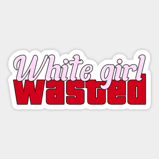 White girl wasted pink driving game gaming meme Sticker